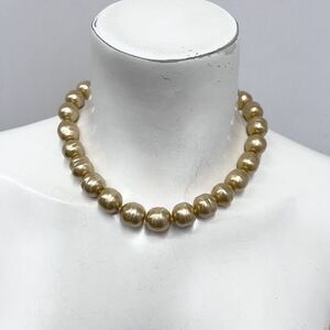 Baroque Pearl‎ Necklace Gold Tone Very Chunky From Neiman Marcus 17" Long